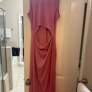 Elegant Pink Sleeveless Dress